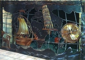 Old World Fireplace Screen by Paul Silva